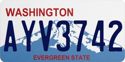 WA license plate AYV3742