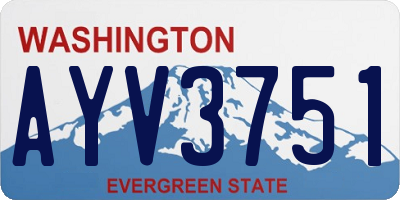 WA license plate AYV3751