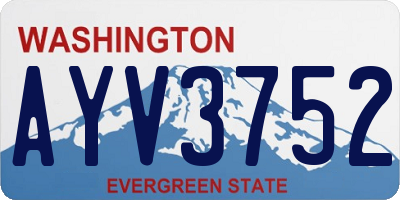 WA license plate AYV3752
