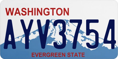 WA license plate AYV3754