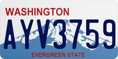 WA license plate AYV3759