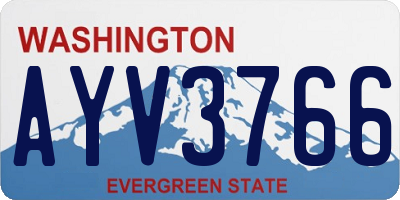 WA license plate AYV3766