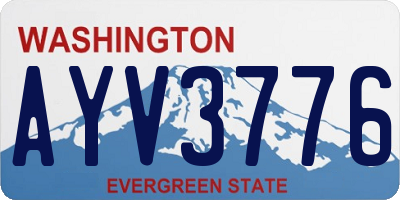 WA license plate AYV3776