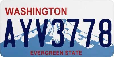 WA license plate AYV3778