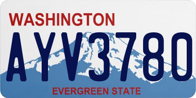 WA license plate AYV3780
