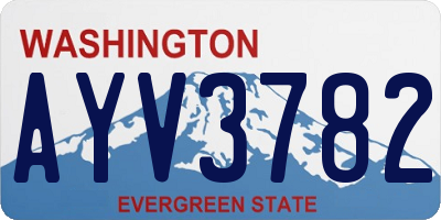 WA license plate AYV3782