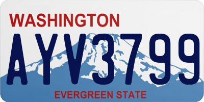 WA license plate AYV3799