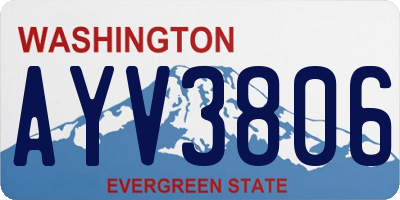 WA license plate AYV3806
