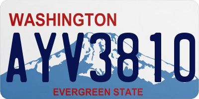 WA license plate AYV3810