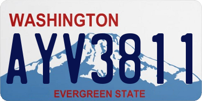 WA license plate AYV3811
