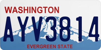 WA license plate AYV3814