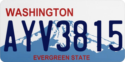 WA license plate AYV3815