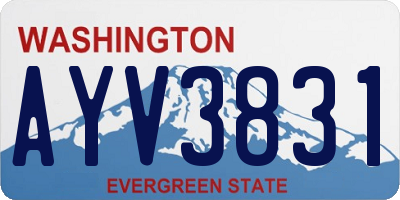 WA license plate AYV3831