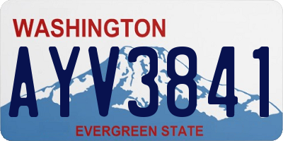 WA license plate AYV3841
