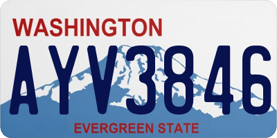 WA license plate AYV3846