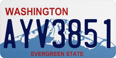 WA license plate AYV3851