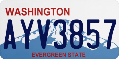 WA license plate AYV3857