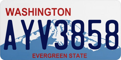 WA license plate AYV3858