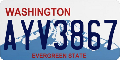 WA license plate AYV3867
