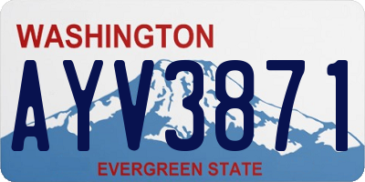 WA license plate AYV3871