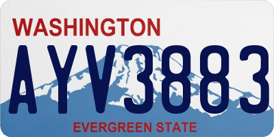 WA license plate AYV3883