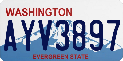 WA license plate AYV3897
