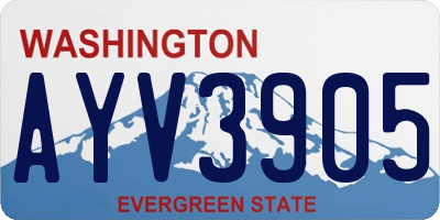 WA license plate AYV3905