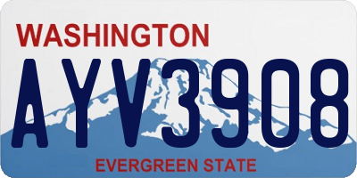 WA license plate AYV3908