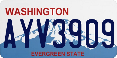 WA license plate AYV3909
