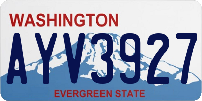 WA license plate AYV3927