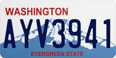 WA license plate AYV3941