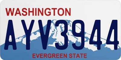 WA license plate AYV3944