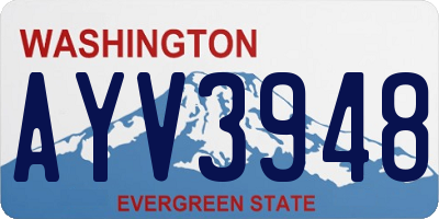 WA license plate AYV3948