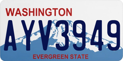 WA license plate AYV3949