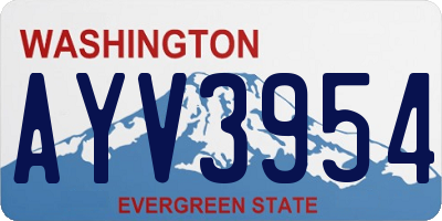 WA license plate AYV3954