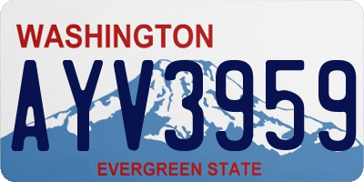 WA license plate AYV3959