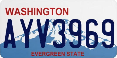 WA license plate AYV3969