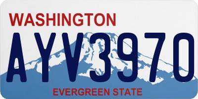 WA license plate AYV3970