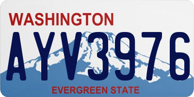 WA license plate AYV3976
