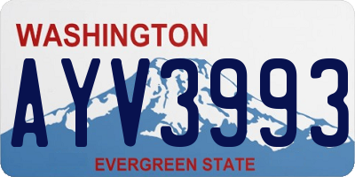 WA license plate AYV3993
