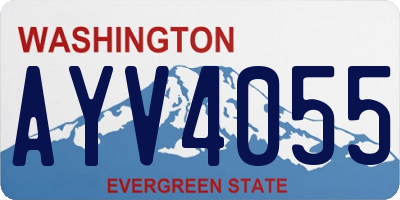 WA license plate AYV4055