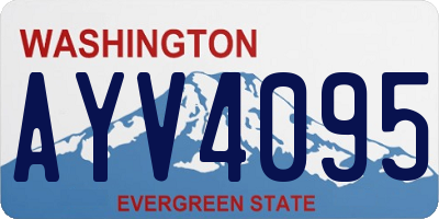 WA license plate AYV4095