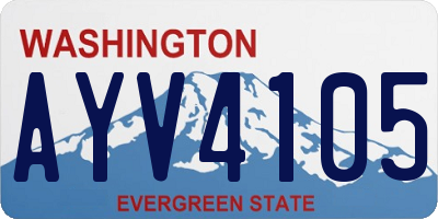 WA license plate AYV4105