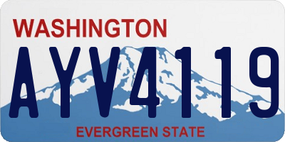 WA license plate AYV4119