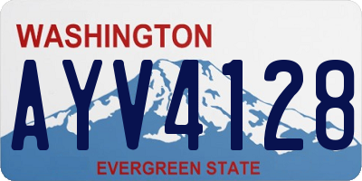 WA license plate AYV4128