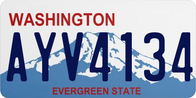 WA license plate AYV4134