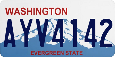 WA license plate AYV4142