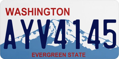 WA license plate AYV4145