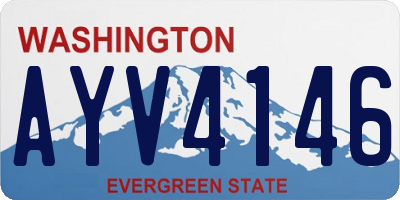 WA license plate AYV4146