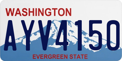 WA license plate AYV4150